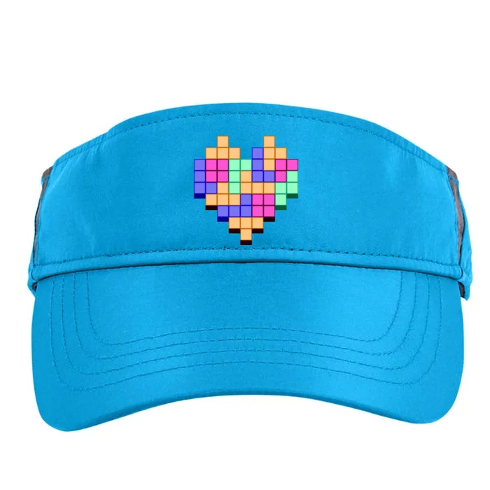 Heart Block Game Valentine's Day Gamer Love Adult Drive Performance Visor