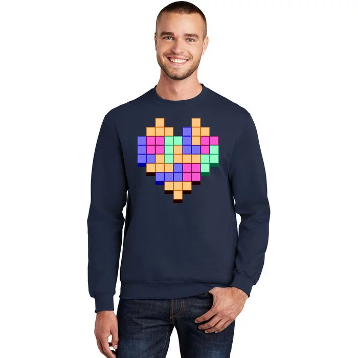 Heart Block Game Valentine's Day Gamer Love Sweatshirt