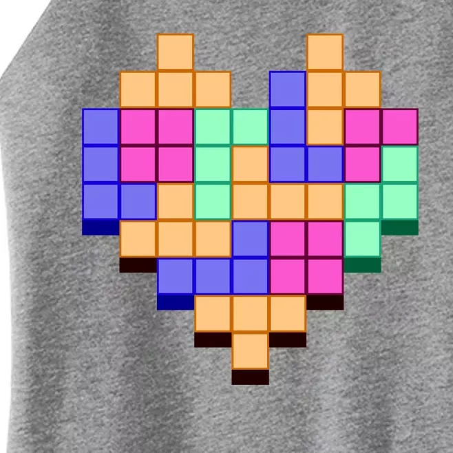 Heart Block Game Valentine's Day Gamer Love Women’s Perfect Tri Rocker Tank