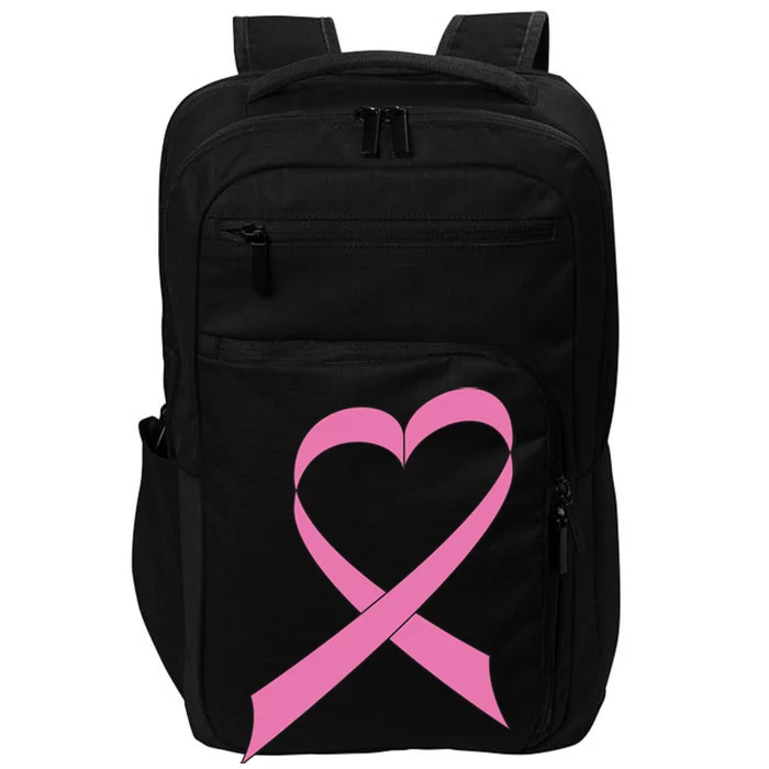 Heart Breast Cancer Ribbon Impact Tech Backpack