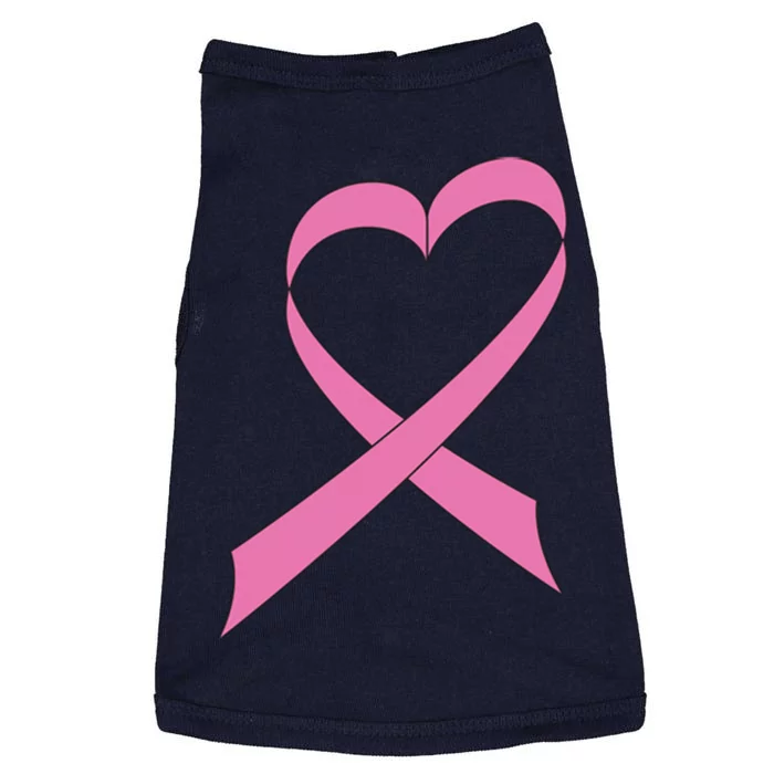 Heart Breast Cancer Ribbon Doggie Tank