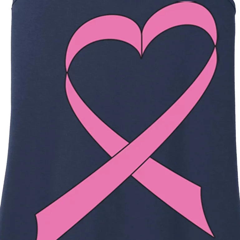 Heart Breast Cancer Ribbon Ladies Essential Tank