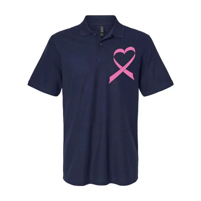 Heart Breast Cancer Ribbon Softstyle Adult Sport Polo