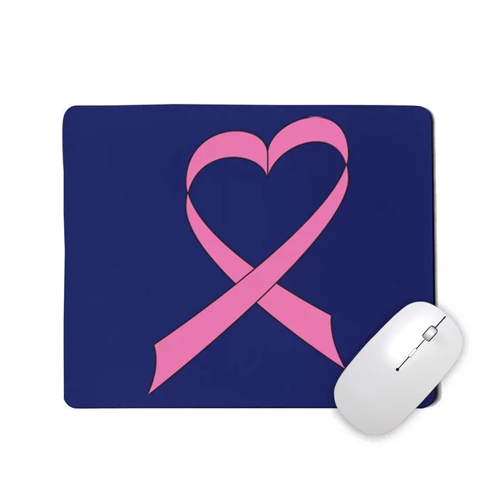 Heart Breast Cancer Ribbon Mousepad