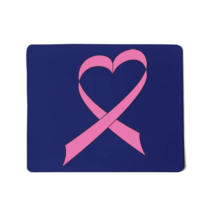 Heart Breast Cancer Ribbon Mousepad