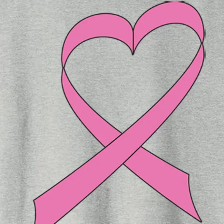 Heart Breast Cancer Ribbon Women's Crop Top Tee