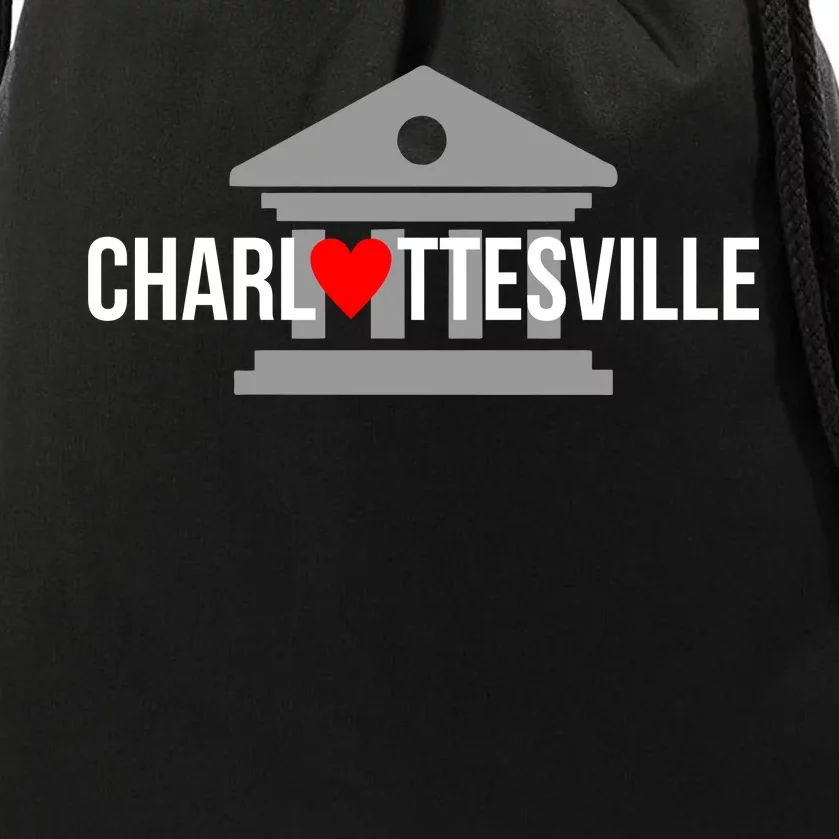 Heart Charlottesville Drawstring Bag