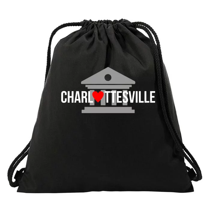 Heart Charlottesville Drawstring Bag