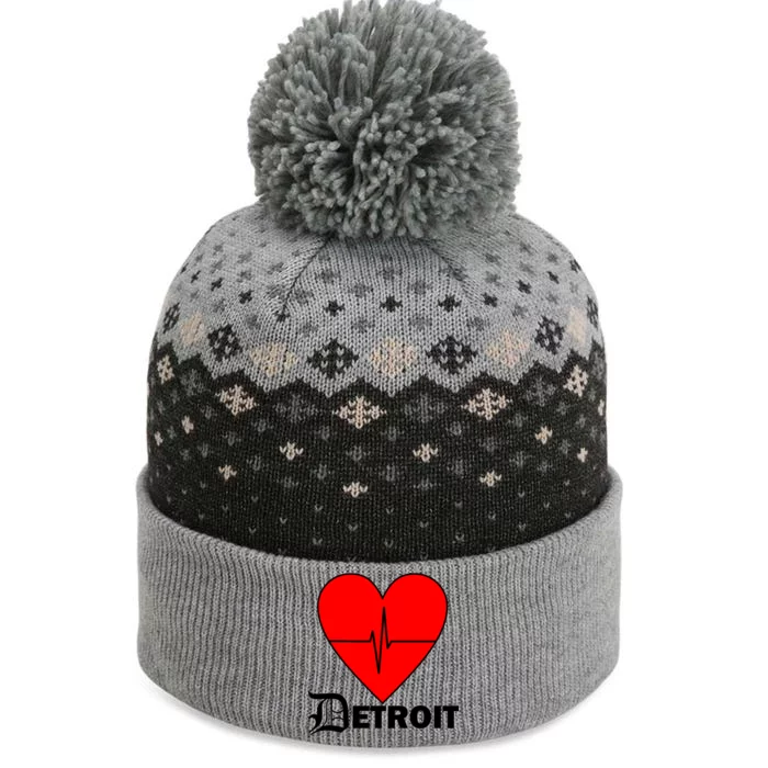 Heart Detroit Pulse The Baniff Cuffed Pom Beanie