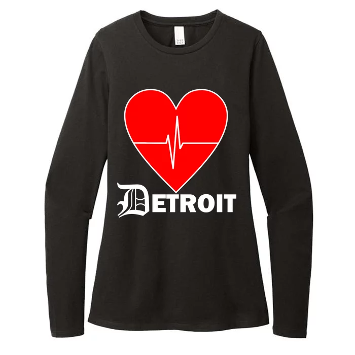 Heart Detroit Pulse Womens CVC Long Sleeve Shirt