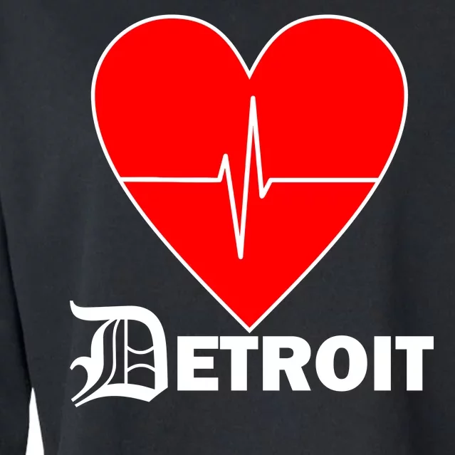 Heart Detroit Pulse Cropped Pullover Crew