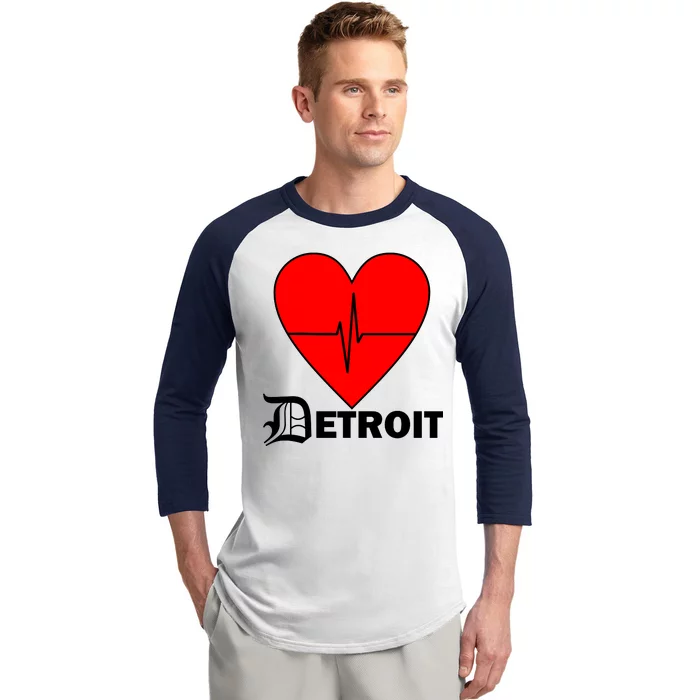 Heart Detroit Pulse Baseball Sleeve Shirt