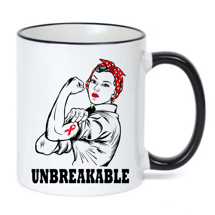 Heart Diseases Unbreakable We Can Do It Black Color Changing Mug