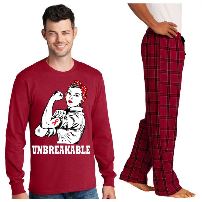 Heart Diseases Unbreakable We Can Do It Long Sleeve Pajama Set