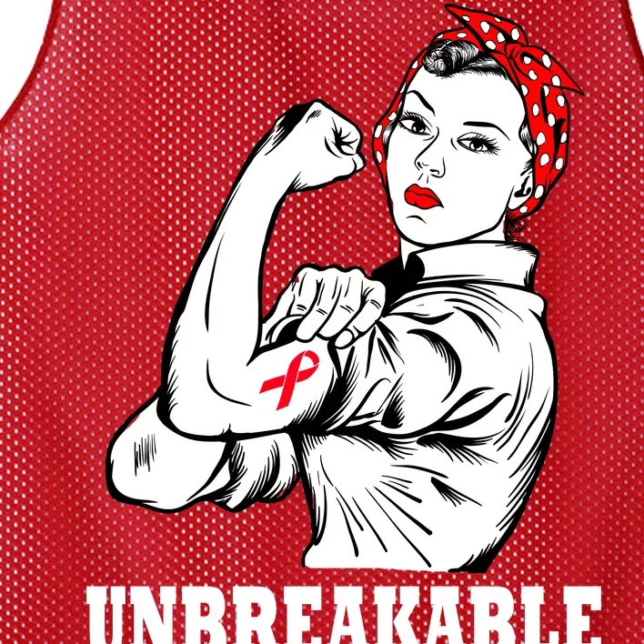 Heart Diseases Unbreakable We Can Do It Mesh Reversible Basketball Jersey Tank