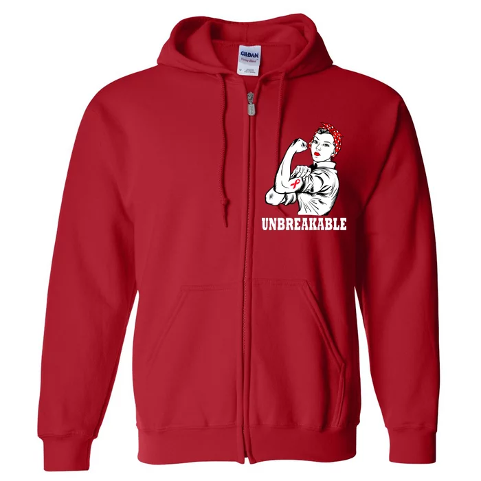 Heart Diseases Unbreakable We Can Do It Full Zip Hoodie