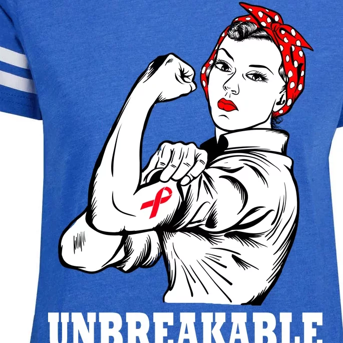 Heart Diseases Unbreakable We Can Do It Enza Ladies Jersey Football T-Shirt