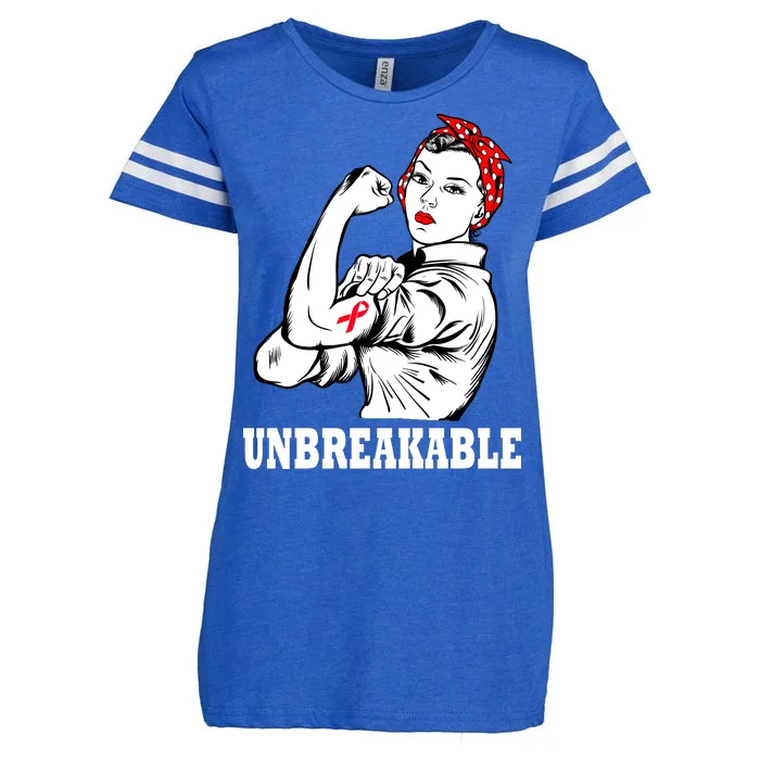 Heart Diseases Unbreakable We Can Do It Enza Ladies Jersey Football T-Shirt