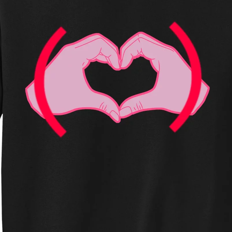 Heart Hands Sign Love Tribute Sweatshirt