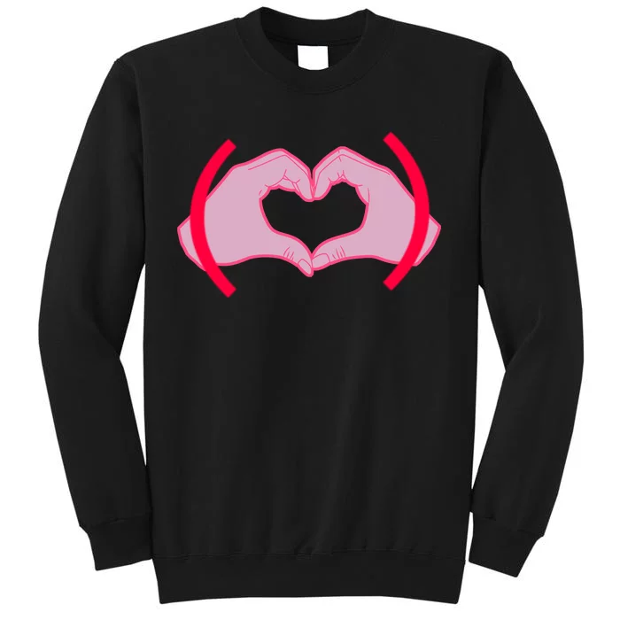 Heart Hands Sign Love Tribute Sweatshirt