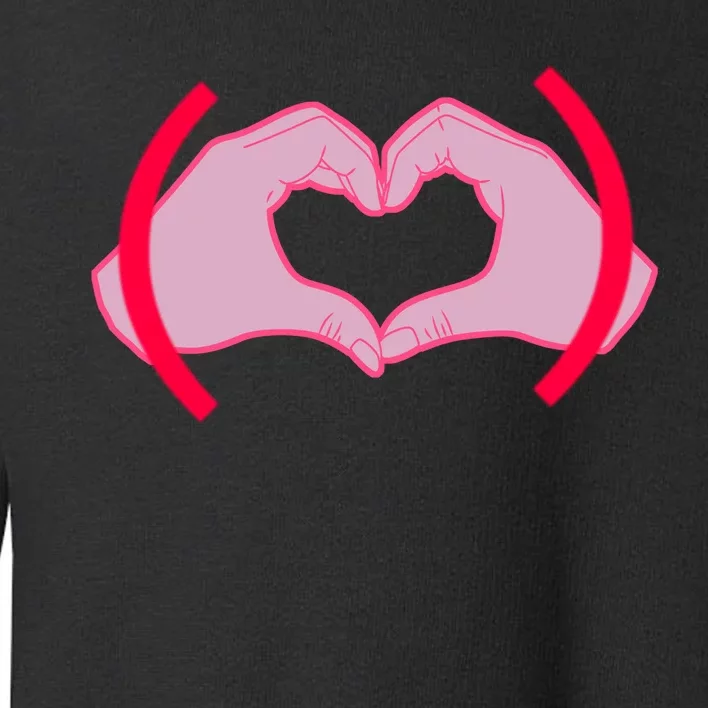 Heart Hands Sign Love Tribute Toddler Sweatshirt