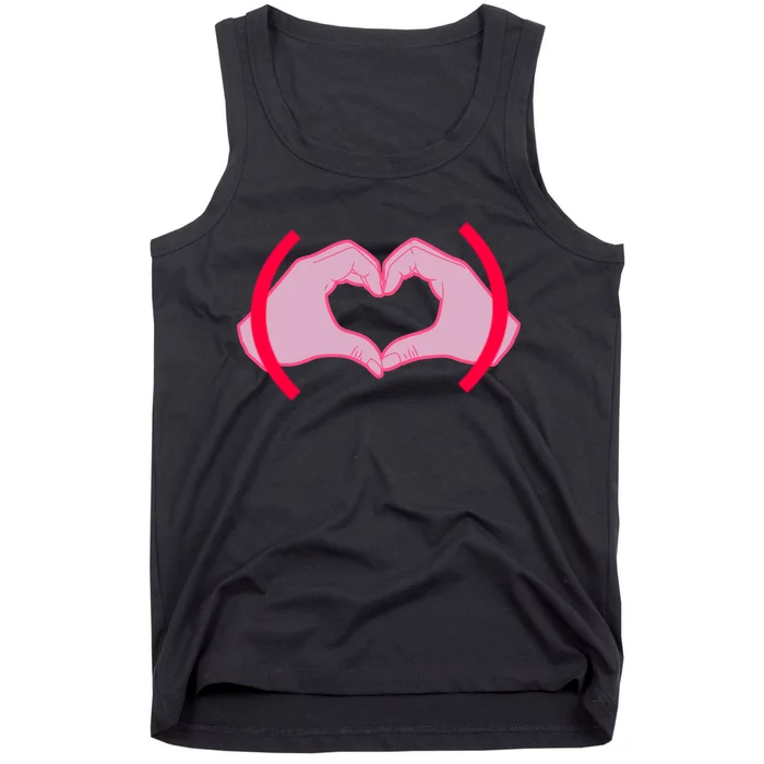 Heart Hands Sign Love Tribute Tank Top