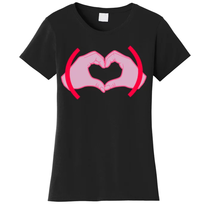 Heart Hands Sign Love Tribute Women's T-Shirt