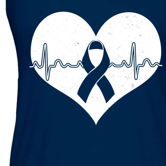 Heart Health Awareness Heartbeat Ladies Essential Flowy Tank