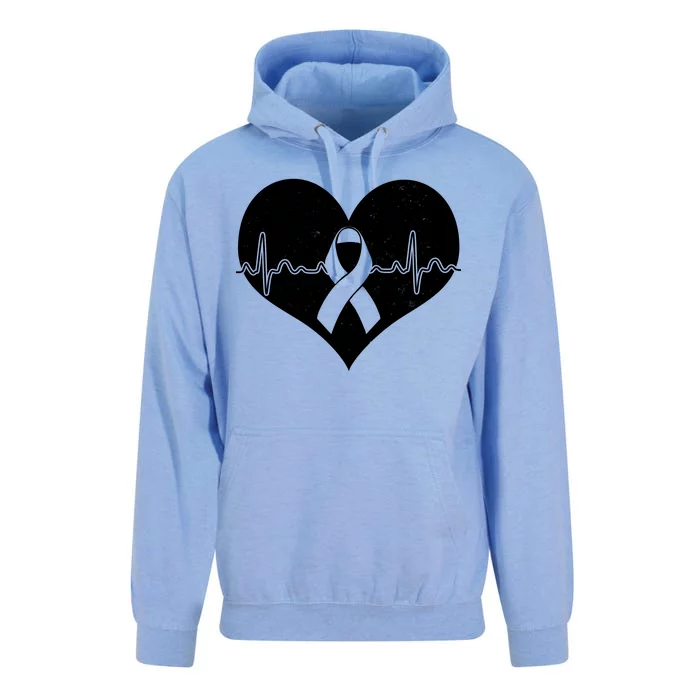 Heart Health Awareness Heartbeat Unisex Surf Hoodie