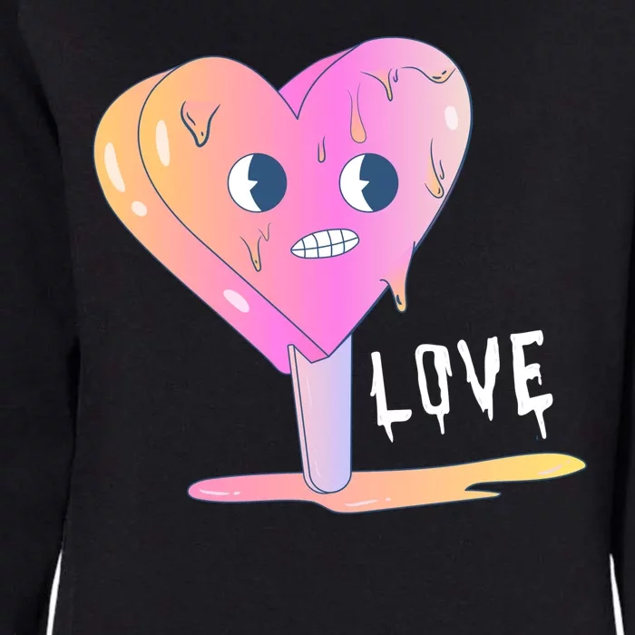 Heart Melting Popsicle Love Womens California Wash Sweatshirt