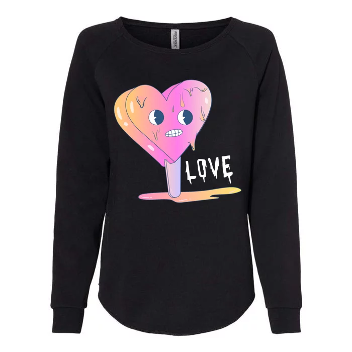 Heart Melting Popsicle Love Womens California Wash Sweatshirt