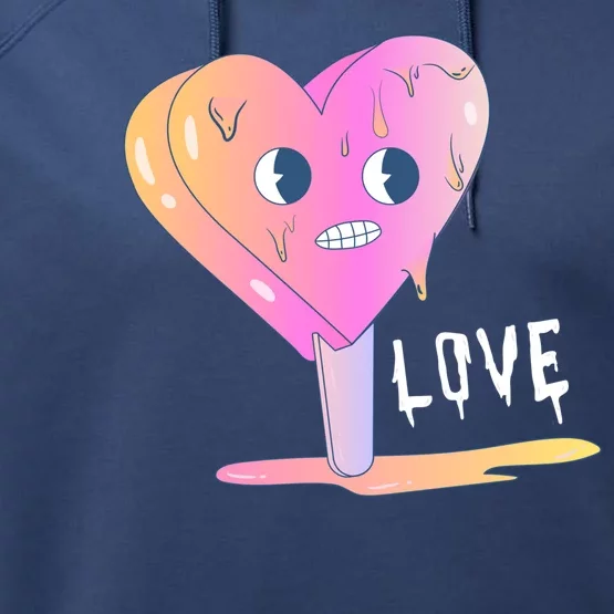 Heart Melting Popsicle Love Performance Fleece Hoodie