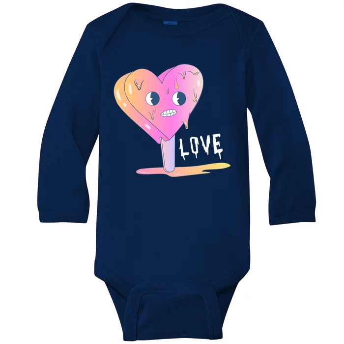 Heart Melting Popsicle Love Baby Long Sleeve Bodysuit