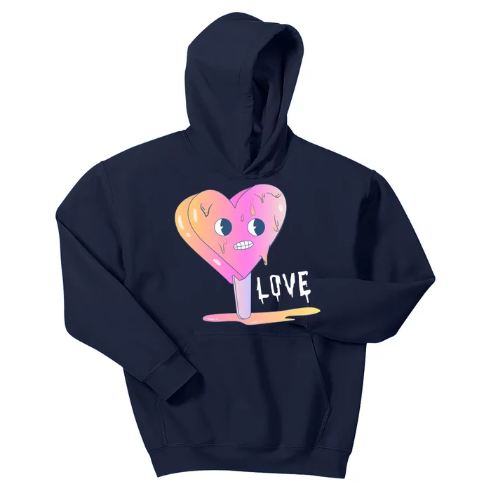 Heart Melting Popsicle Love Kids Hoodie