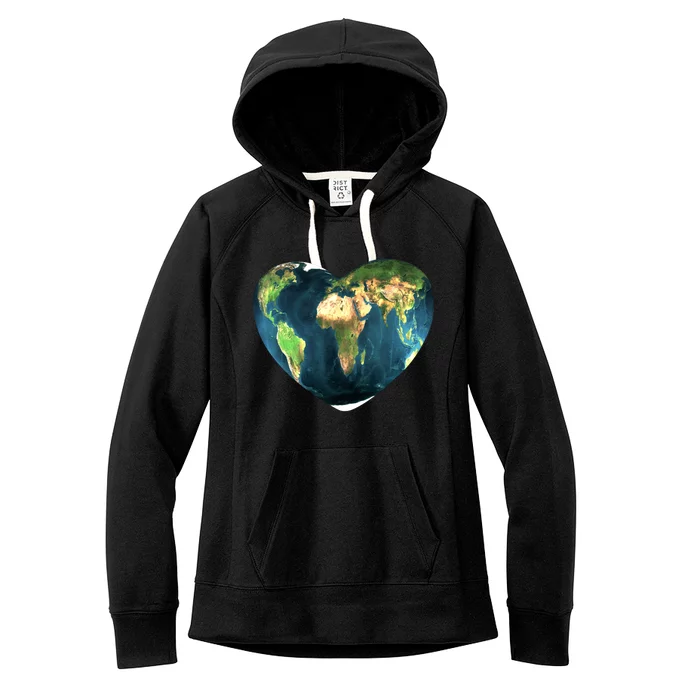 Heart Of The World Love Earth Women's Fleece Hoodie