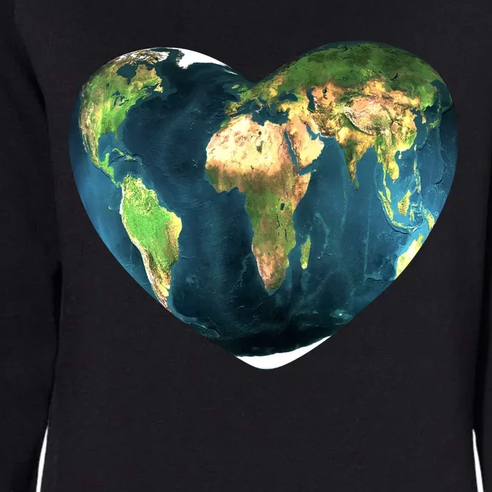 Heart Of The World Love Earth Womens California Wash Sweatshirt