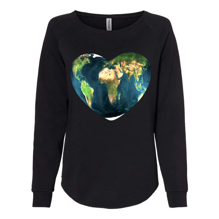 Heart Of The World Love Earth Womens California Wash Sweatshirt