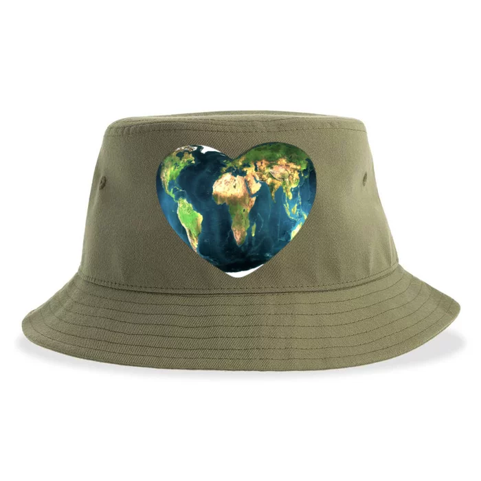 Heart Of The World Love Earth Sustainable Bucket Hat