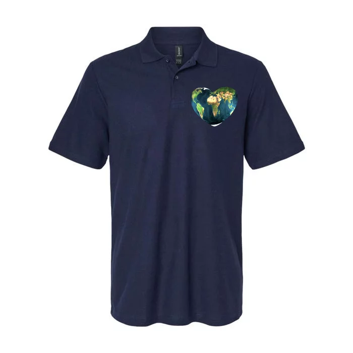 Heart Of The World Love Earth Softstyle Adult Sport Polo