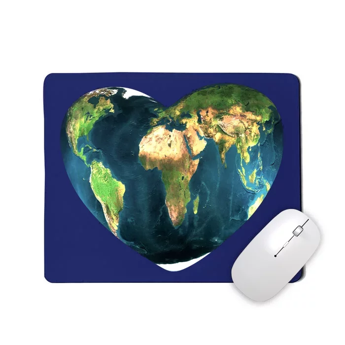 Heart Of The World Love Earth Mousepad