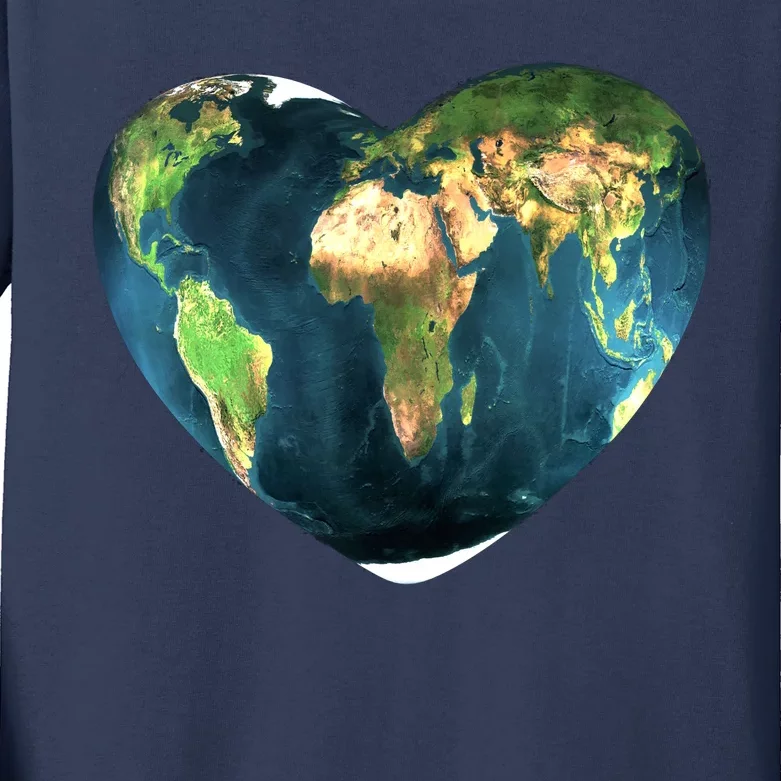 Heart Of The World Love Earth Kids Long Sleeve Shirt