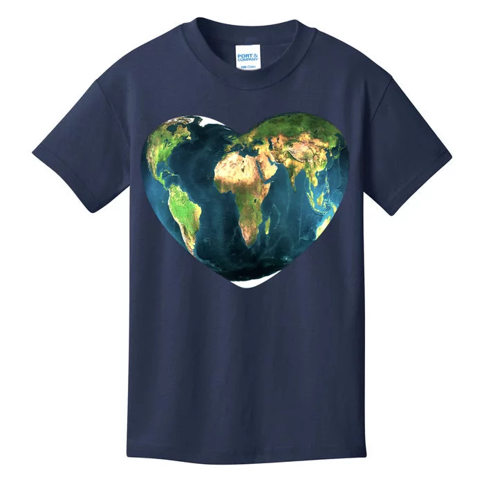 Heart Of The World Love Earth Kids T-Shirt