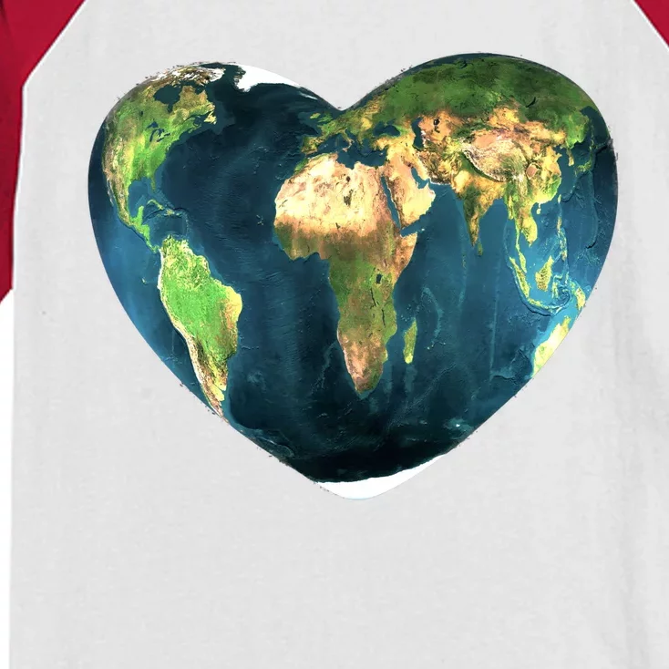 Heart Of The World Love Earth Kids Colorblock Raglan Jersey