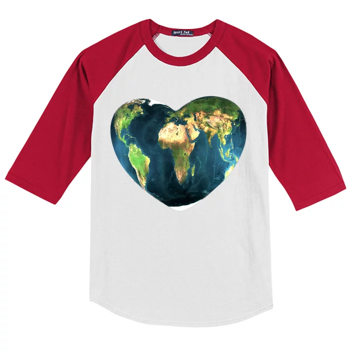 Heart Of The World Love Earth Kids Colorblock Raglan Jersey