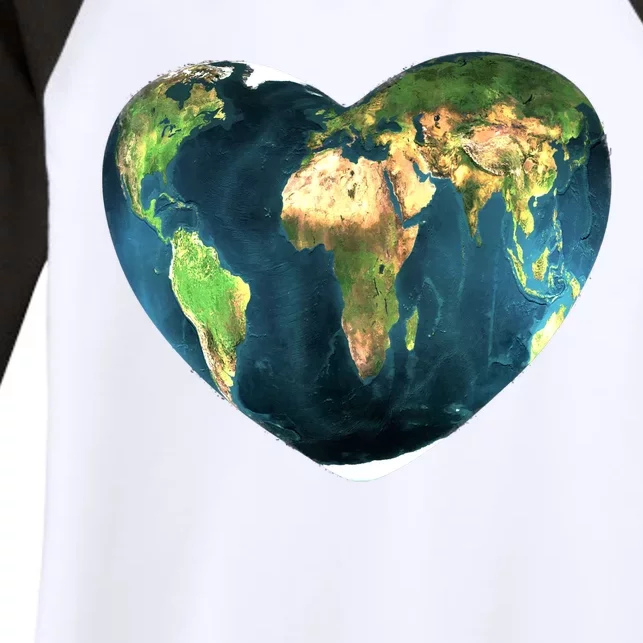 Heart Of The World Love Earth Women's Tri-Blend 3/4-Sleeve Raglan Shirt