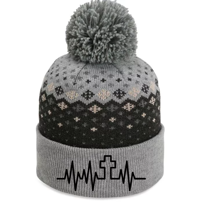 Heartbeat Cross The Baniff Cuffed Pom Beanie