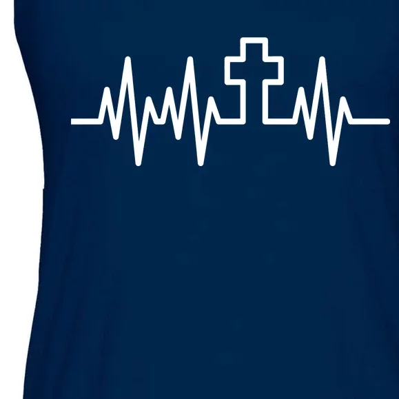 Heartbeat Cross Ladies Essential Flowy Tank