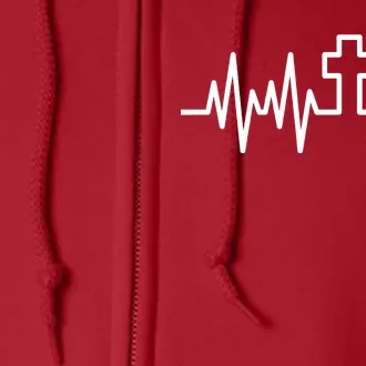 Heartbeat Cross Full Zip Hoodie