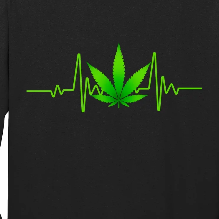 Heartbeat Weed Pulse Long Sleeve Shirt