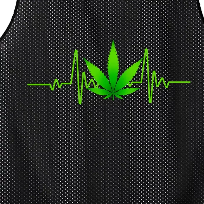 Heartbeat Weed Pulse Mesh Reversible Basketball Jersey Tank